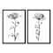 Tall Botanical 20" x 30" Black Framed Canvas - Set of 2